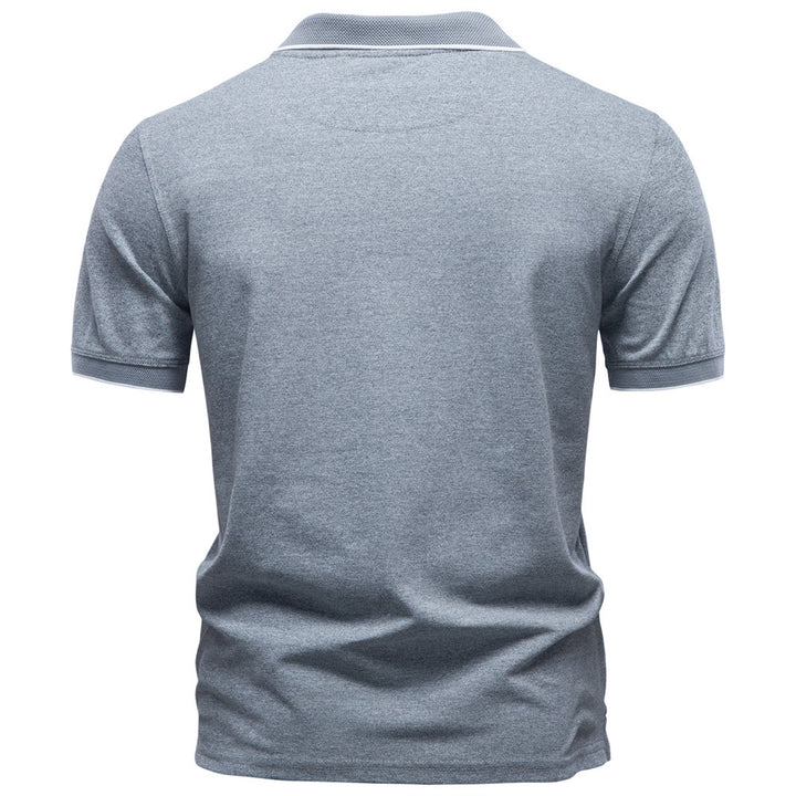 Men’s Refined Zip Collar Polo Shirt