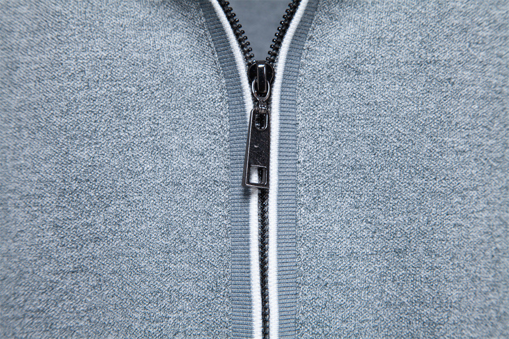 Polo refinado con cuello y cremallera para hombre-thumbmail-4