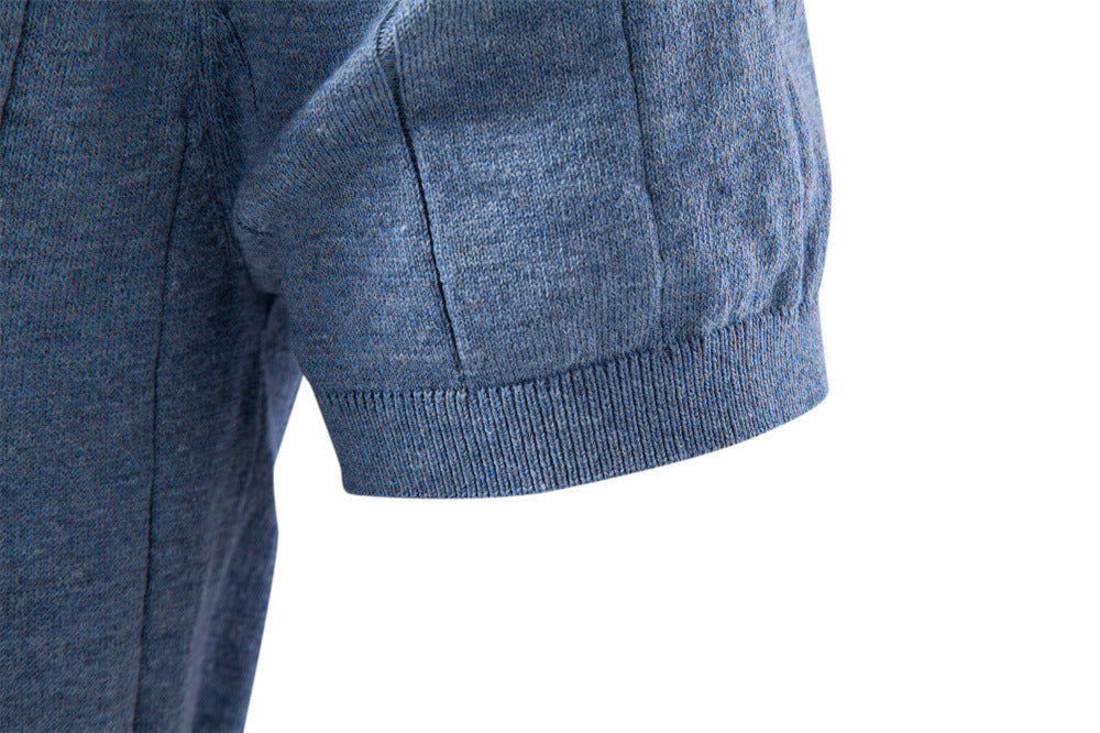 Camiseta clásica de punto de algodón acanalado para hombre-thumbmail-19