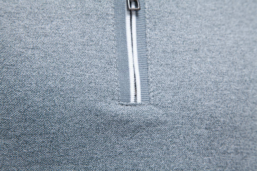 Polo refinado con cuello y cremallera para hombre-thumbmail-5