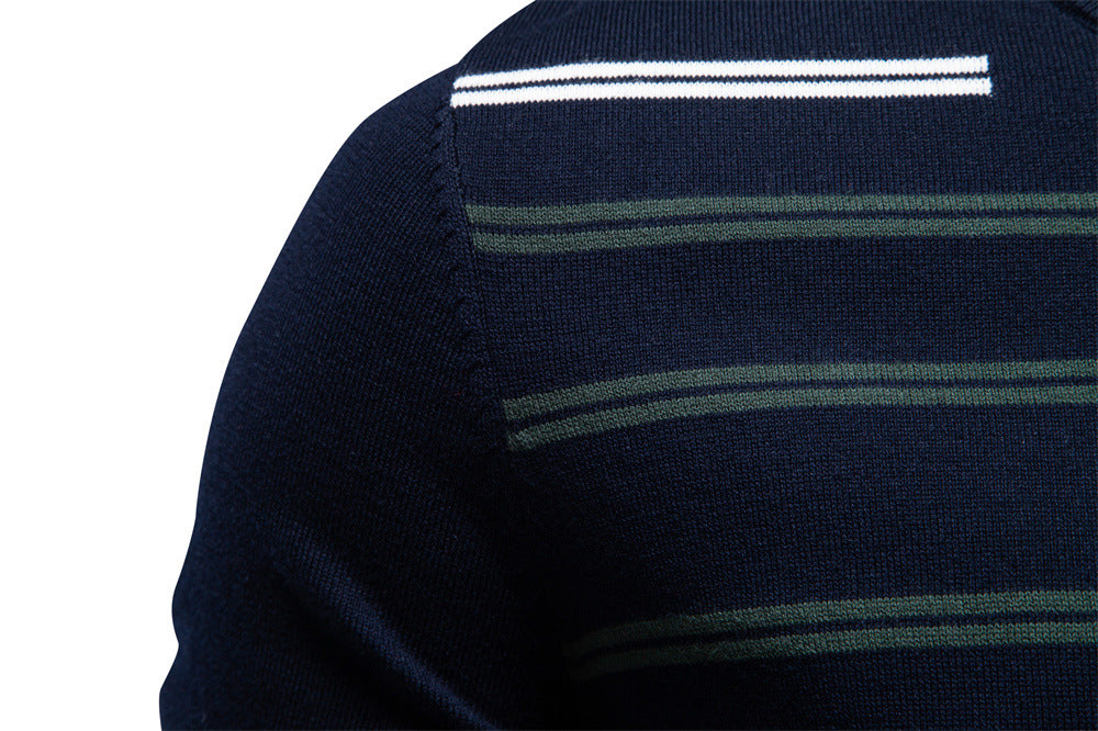 Camiseta de punto para hombre con detalles de rayas-thumbmail-9