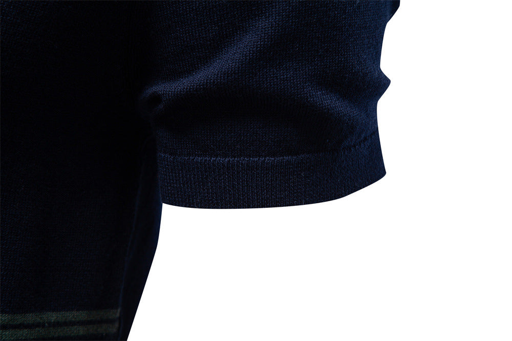 Camiseta de punto para hombre con detalles de rayas-thumbmail-10