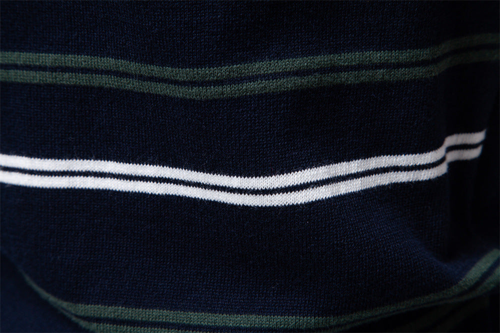 Camiseta de punto para hombre con detalles de rayas-thumbmail-11