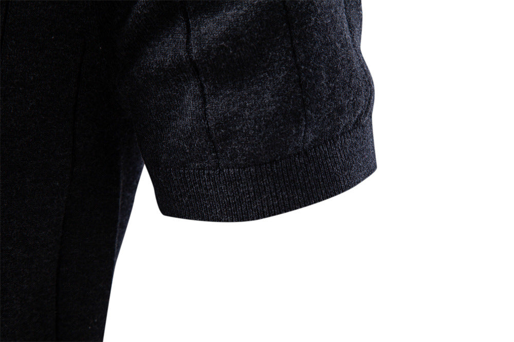 Camiseta clásica de punto de algodón acanalado para hombre-thumbmail-25