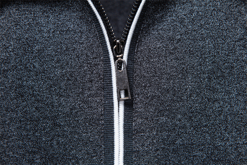 Polo refinado con cuello y cremallera para hombre-thumbmail-13
