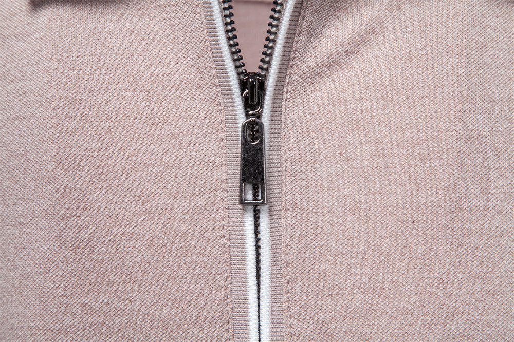 Polo refinado con cuello y cremallera para hombre-thumbmail-20