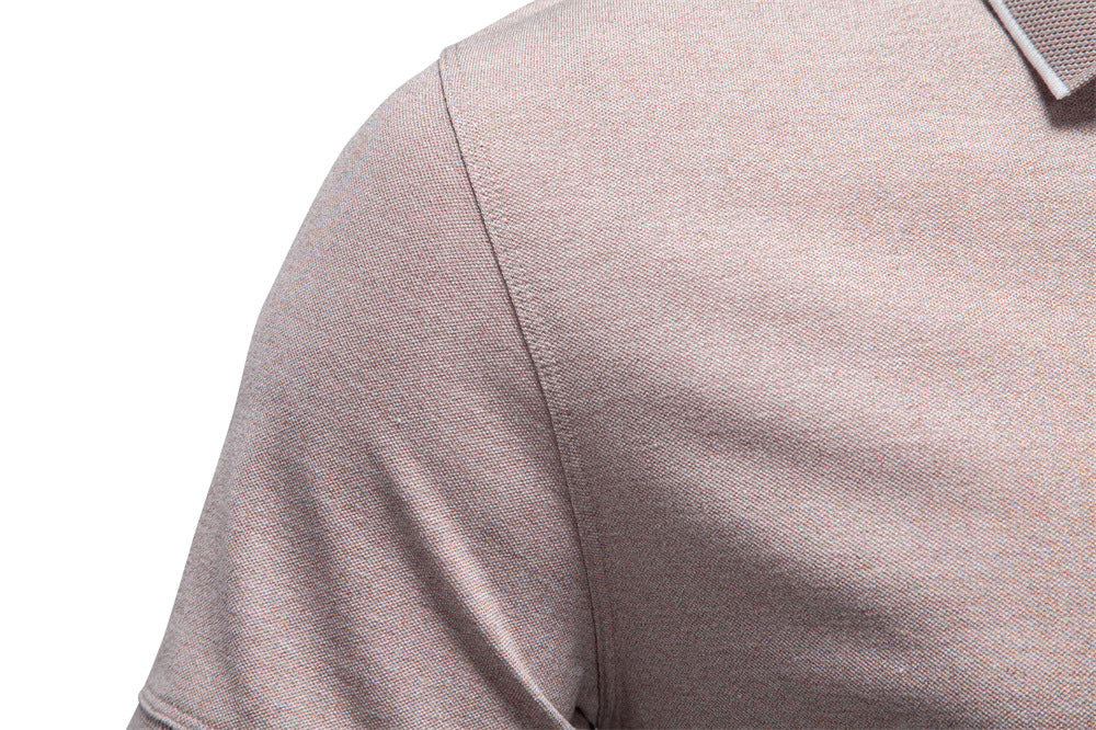Polo refinado con cuello y cremallera para hombre-thumbmail-23