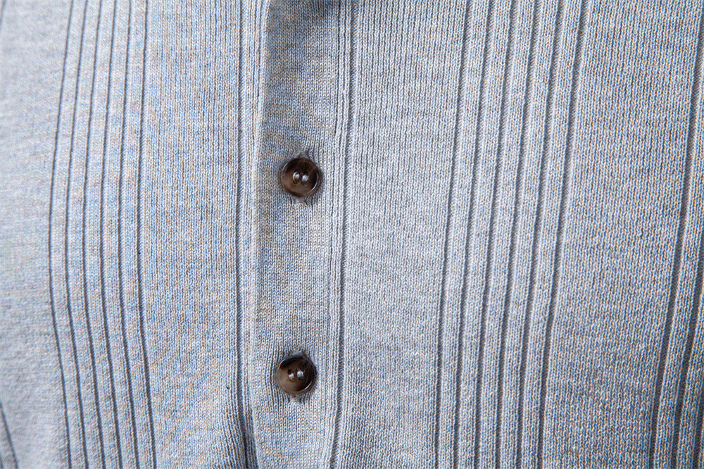 Men’s Classic Ribbed Knit Henley Shirt-thumbmail-13