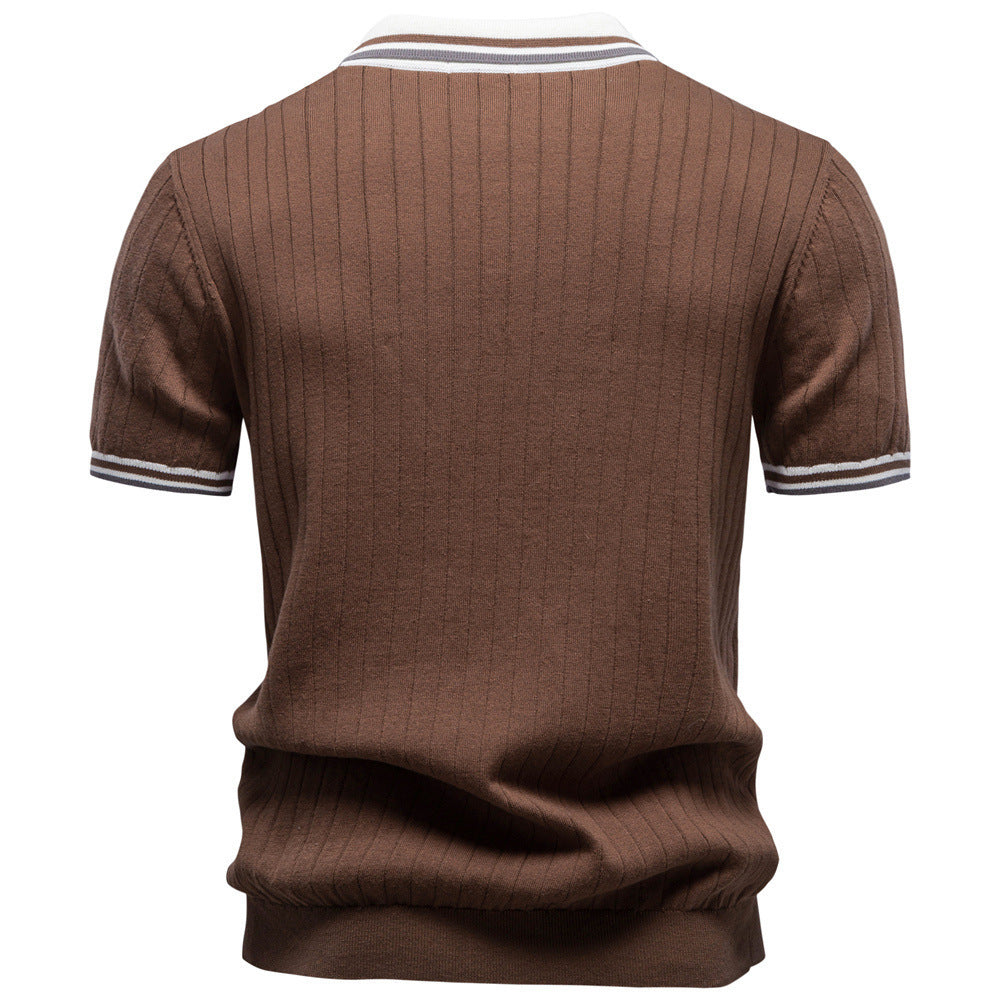 Men’s Heritage Contrast Collar Knit Polo Shirt-thumbmail-5