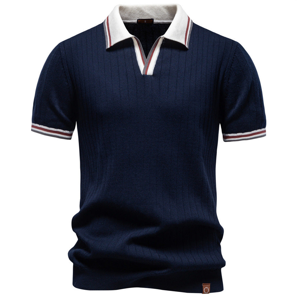 Men’s Heritage Contrast Collar Knit Polo Shirt-thumbmail-2