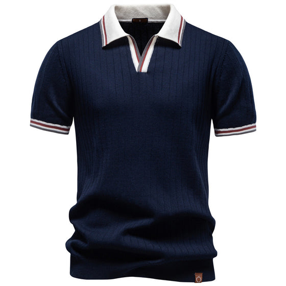 Men’s Heritage Contrast Collar Knit Polo Shirt