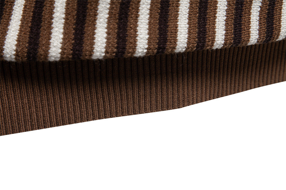 Men’s Vintage Stripe Knit Polo Shirt-thumbmail-9