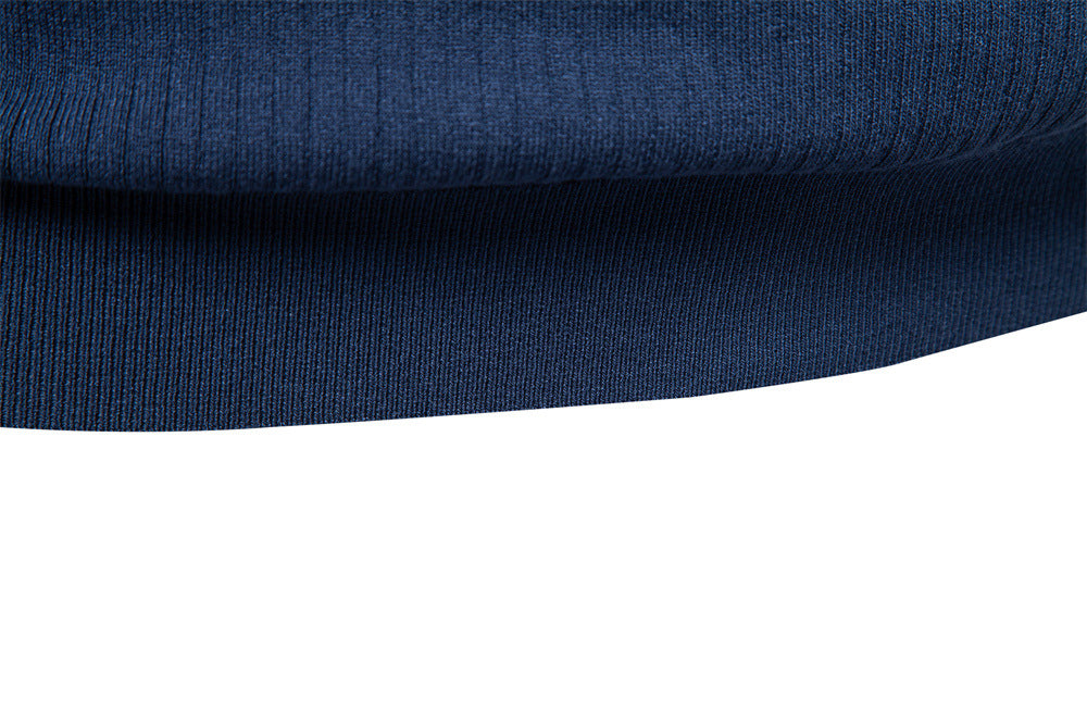 Men’s Classic Ribbed Knit Polo Shirt-thumbmail-8