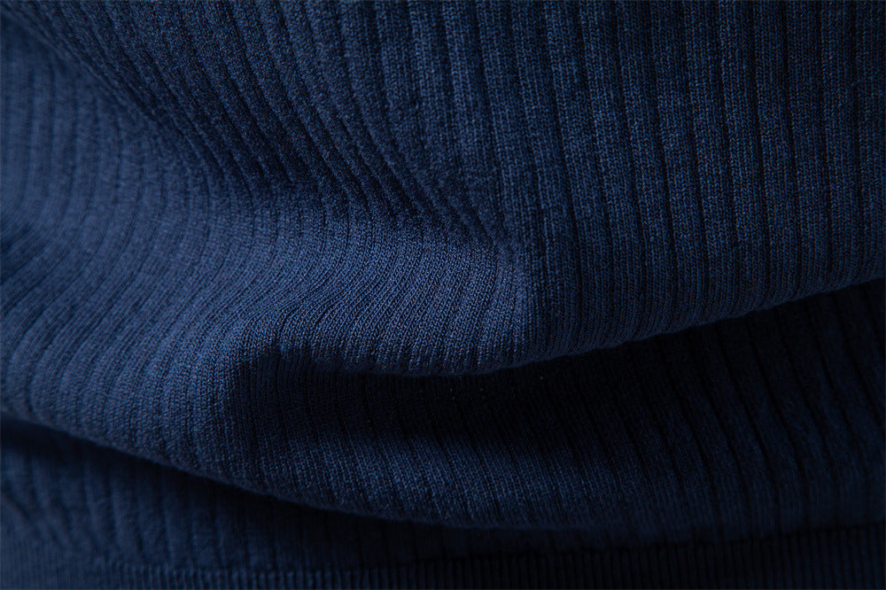 Men’s Classic Ribbed Knit Polo Shirt-thumbmail-7