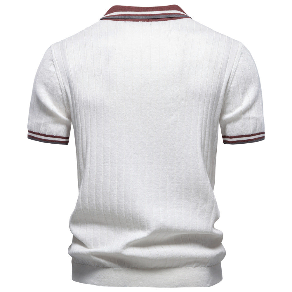 Men’s Heritage Contrast Collar Knit Polo Shirt-thumbmail-12
