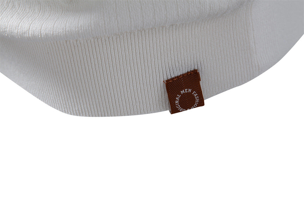 Men’s Classic Ribbed Knit Polo Shirt-thumbmail-33