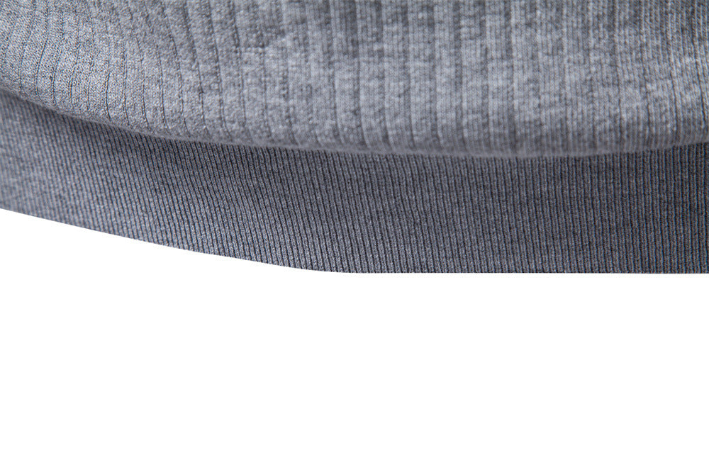 Men’s Classic Ribbed Knit Polo Shirt-thumbmail-35