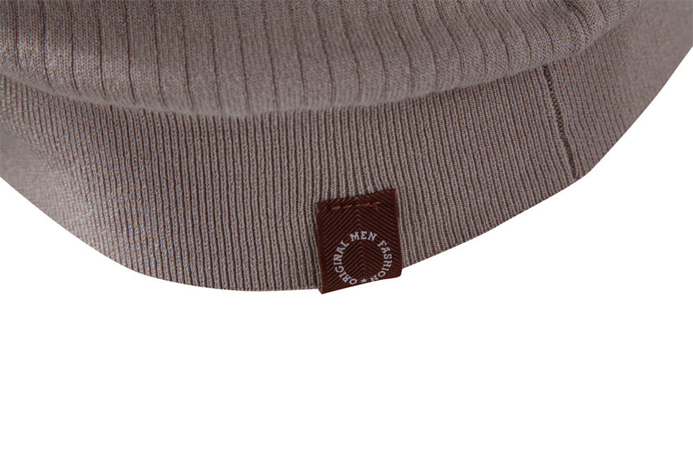 Men’s Classic Ribbed Knit Polo Shirt-thumbmail-16
