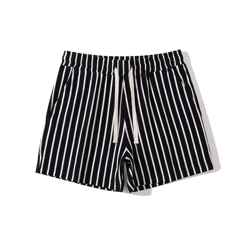 Men’s Striped Drawstring Casual Shorts-thumbmail-14