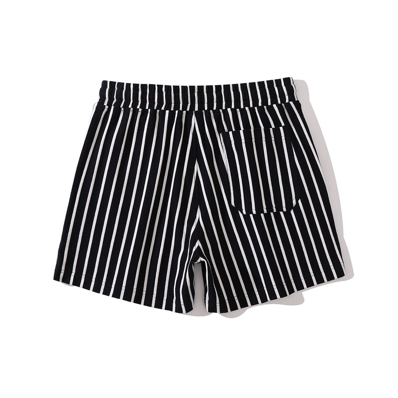 Men’s Striped Drawstring Casual Shorts-thumbmail-15