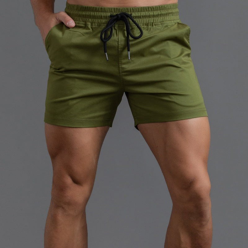 Men’s Elastic Waist Cotton Shorts-thumbmail-11