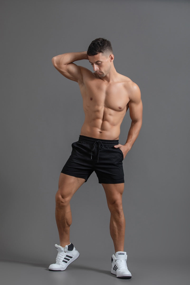 Men’s Elastic Waist Cotton Shorts-thumbmail-18
