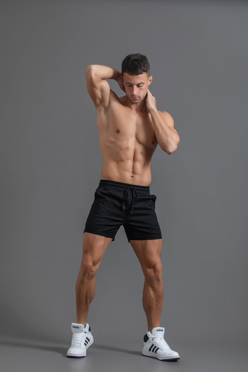 Men’s Elastic Waist Cotton Shorts-thumbmail-24