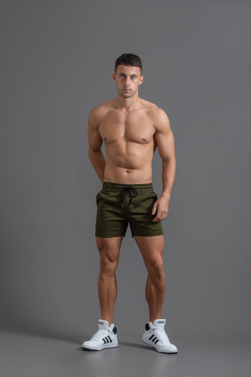Men’s Elastic Waist Cotton Shorts-thumbmail-55