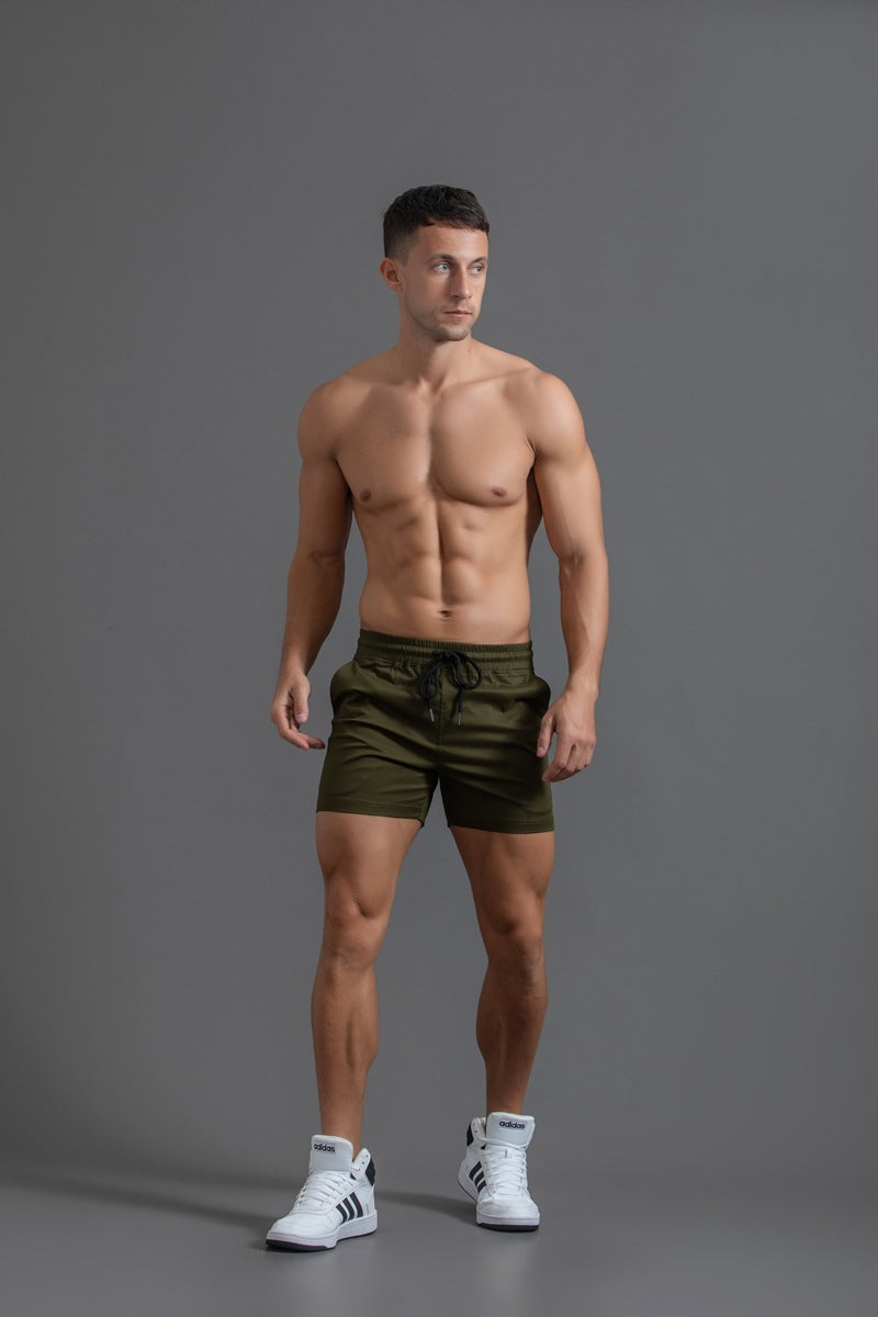 Men’s Elastic Waist Cotton Shorts-thumbmail-57
