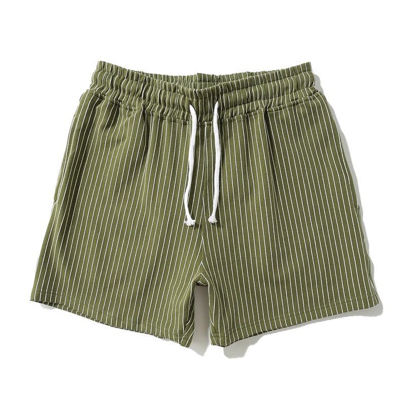 Men’s Minimal Striped Elastic Waist Shorts-thumbmail-44