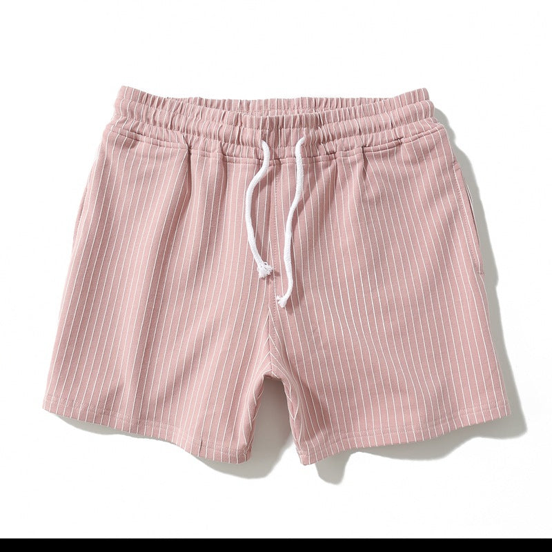 Men’s Minimal Striped Elastic Waist Shorts-thumbmail-45