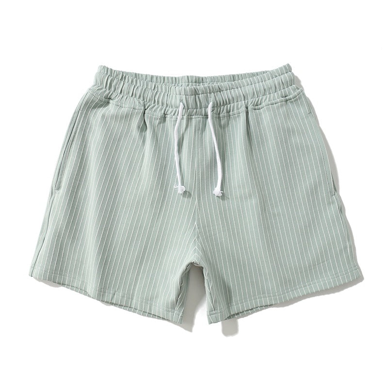 Men’s Minimal Striped Elastic Waist Shorts-thumbmail-46