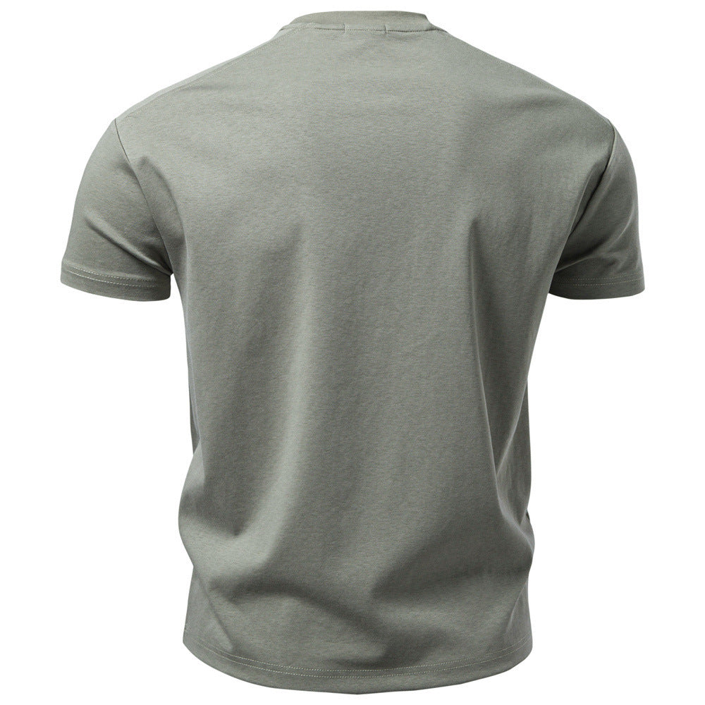 Camiseta de algodón elástico para hombre de corte estructurado-thumbmail-3