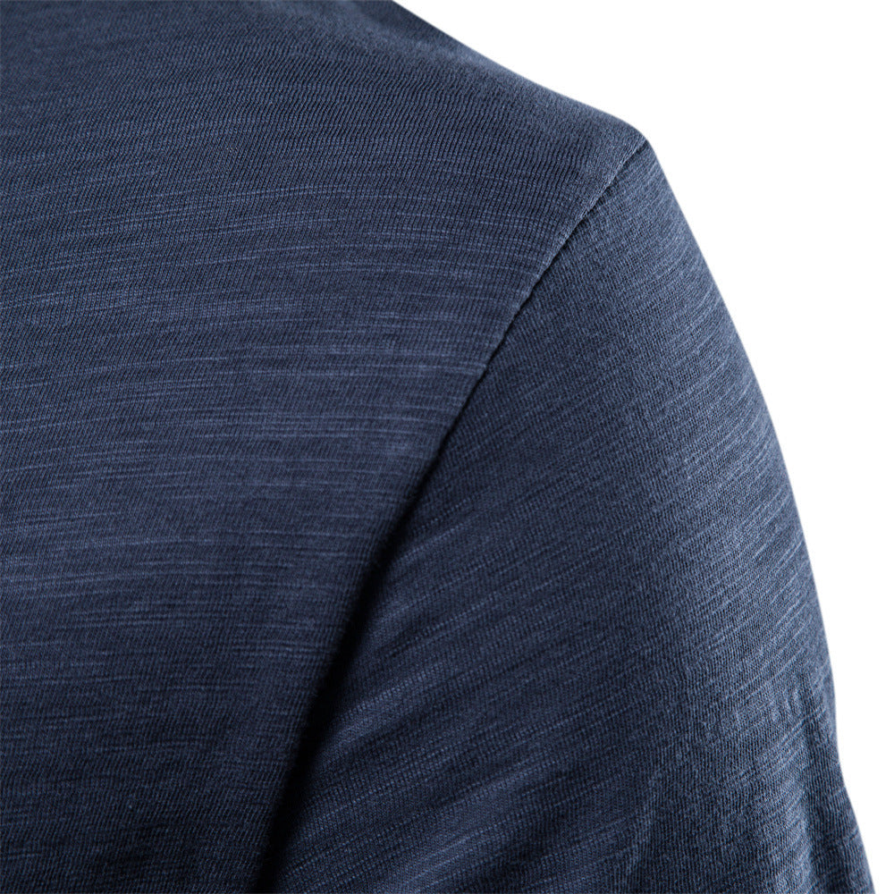 Men’s Slim Fit Slub Cotton Raw Edge Tee-thumbmail-6