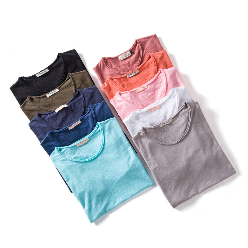 Men’s Slim Fit Slub Cotton Raw Edge Tee-thumbmail-21