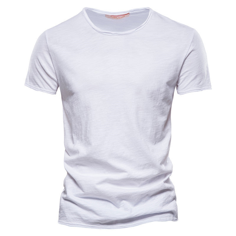 Men’s Slim Fit Slub Cotton Raw Edge Tee-thumbmail-33