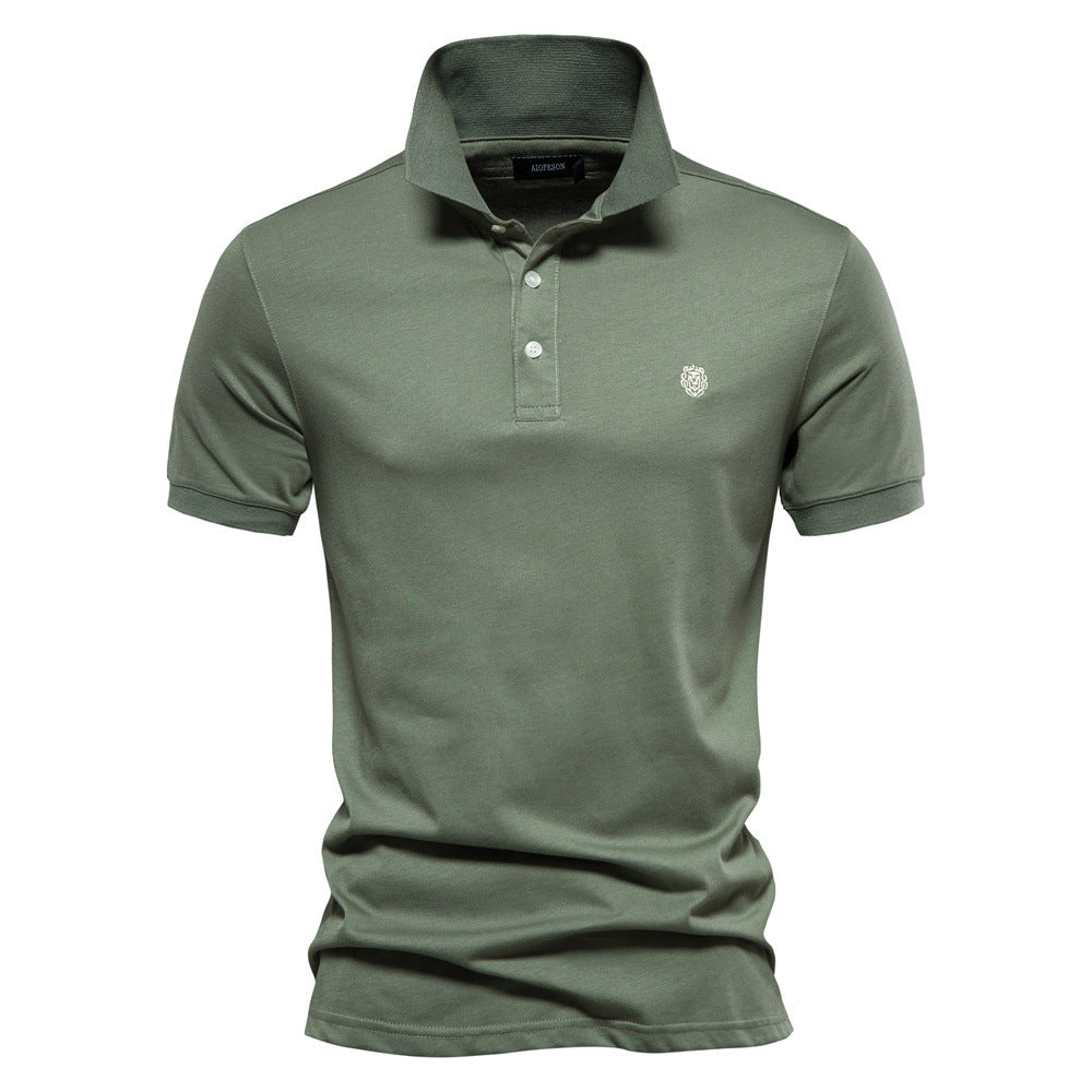 Polo da uomo in cotone con ricamo