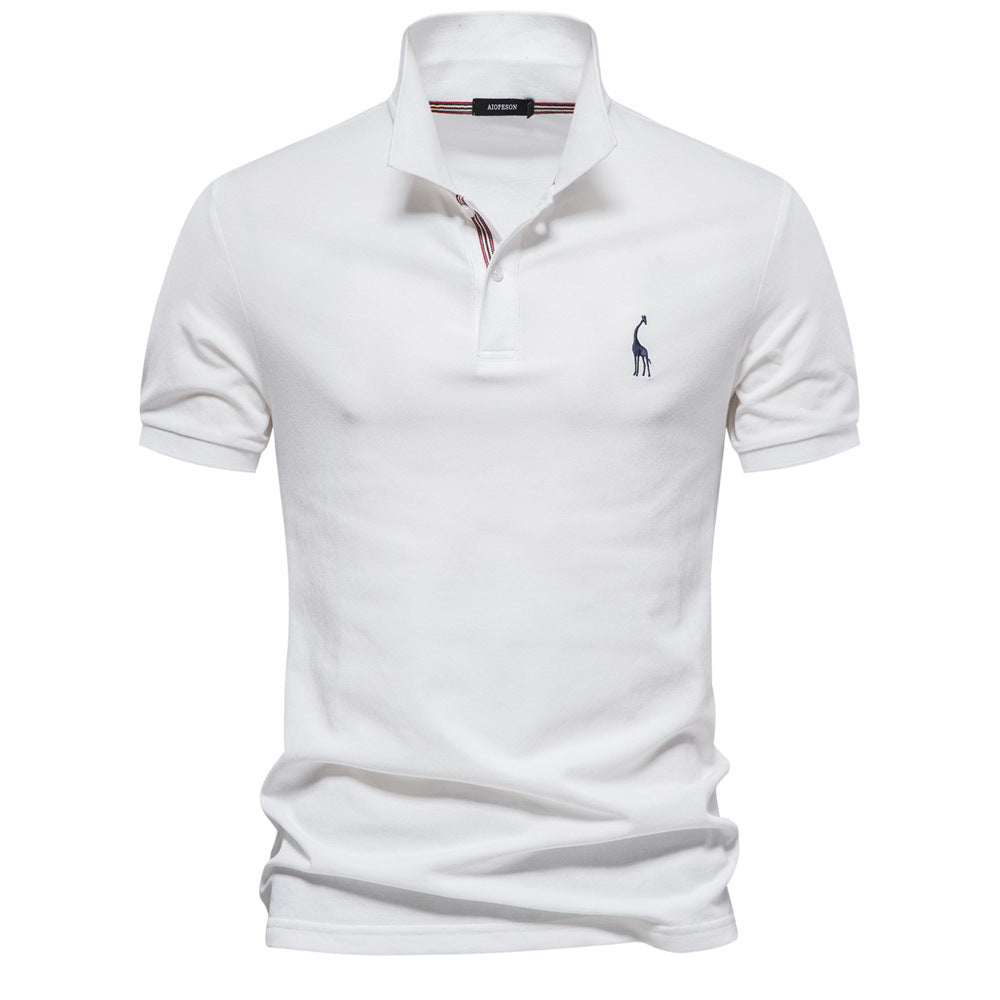Polo en mélange de coton brodé pour homme-thumbmail-3