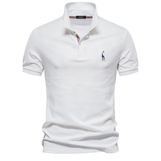Men’s Cotton Blend Embroidered Polo Shirt