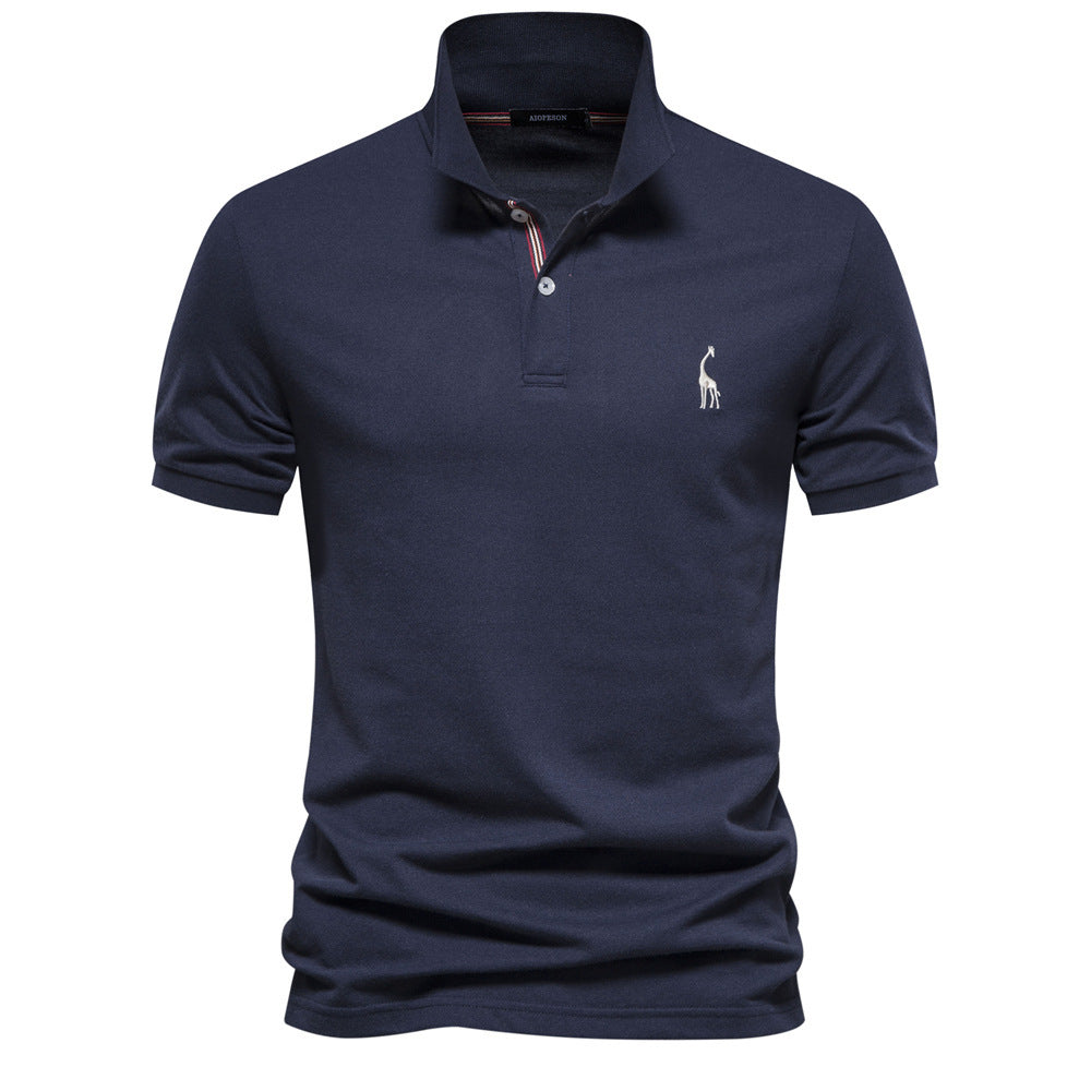 Polo en mélange de coton brodé pour homme-thumbmail-5