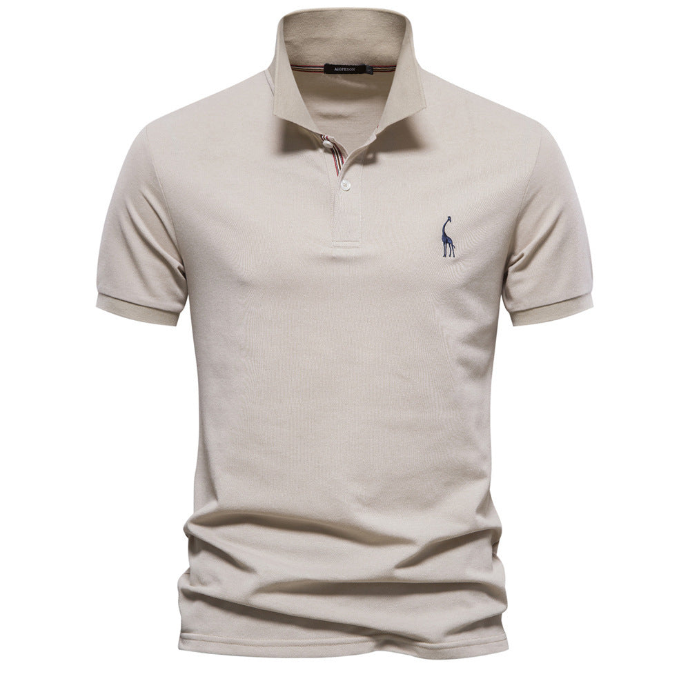 Polo en mélange de coton brodé pour homme-thumbmail-6