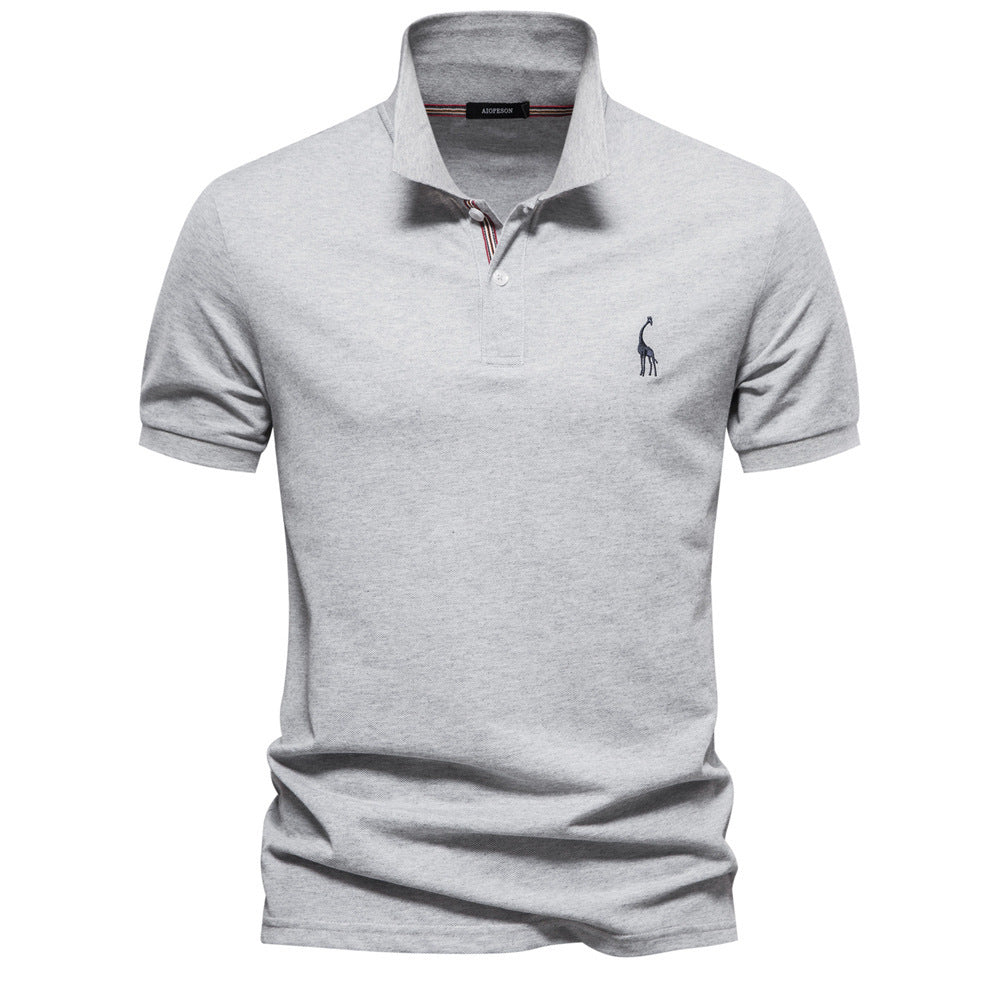 Polo en mélange de coton brodé pour homme-thumbmail-7