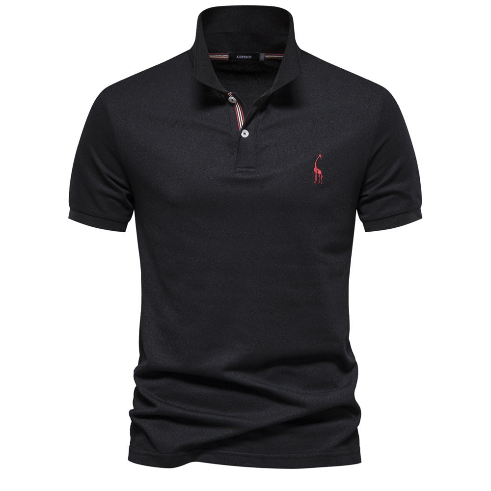Polo en mélange de coton brodé pour homme-thumbmail-8