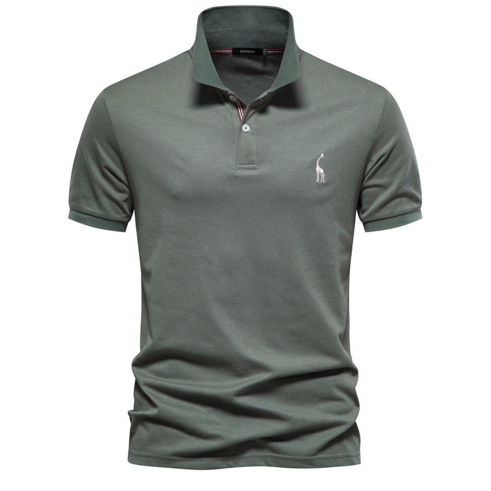 Polo en mélange de coton brodé pour homme-thumbmail-9