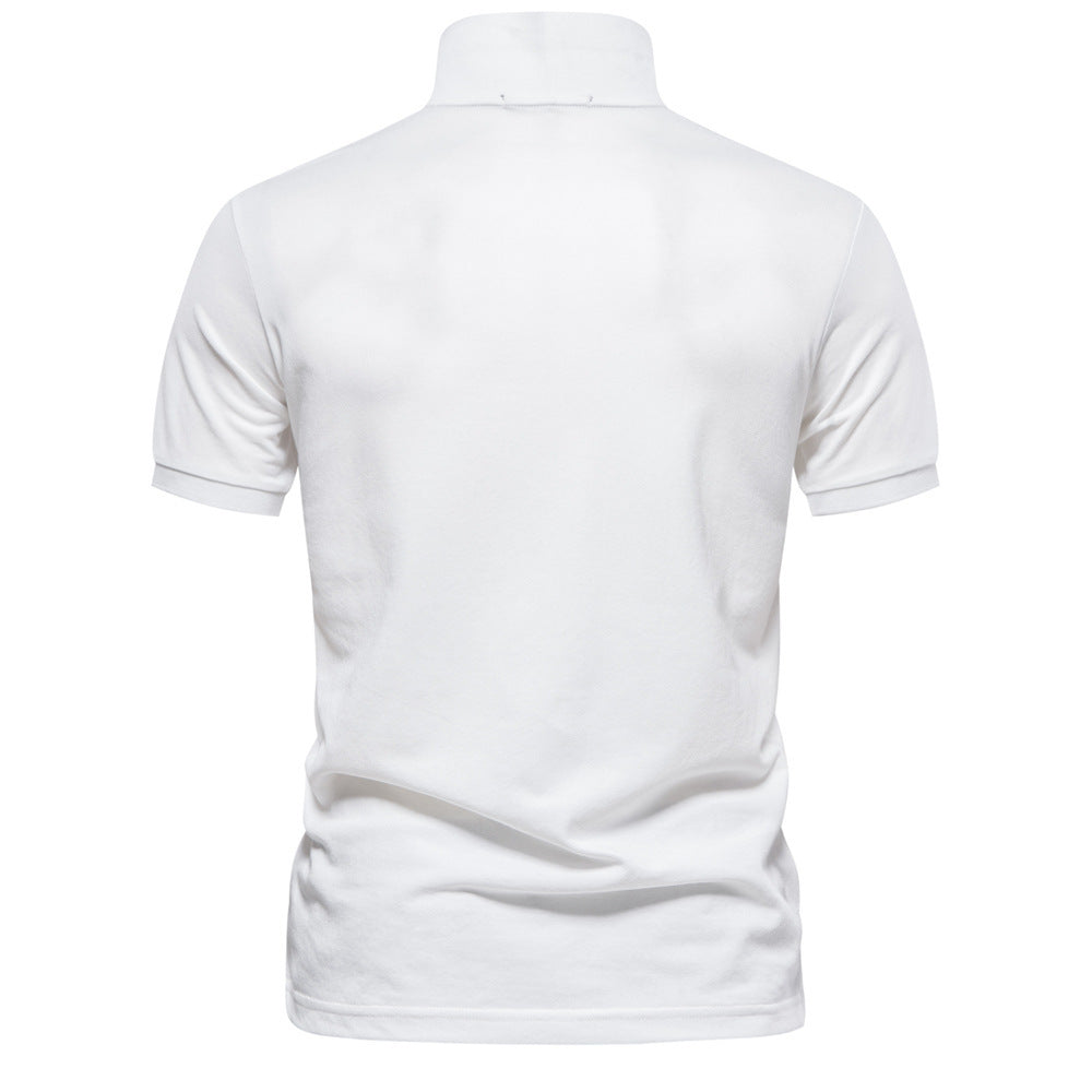 Polo en mélange de coton brodé pour homme-thumbmail-4
