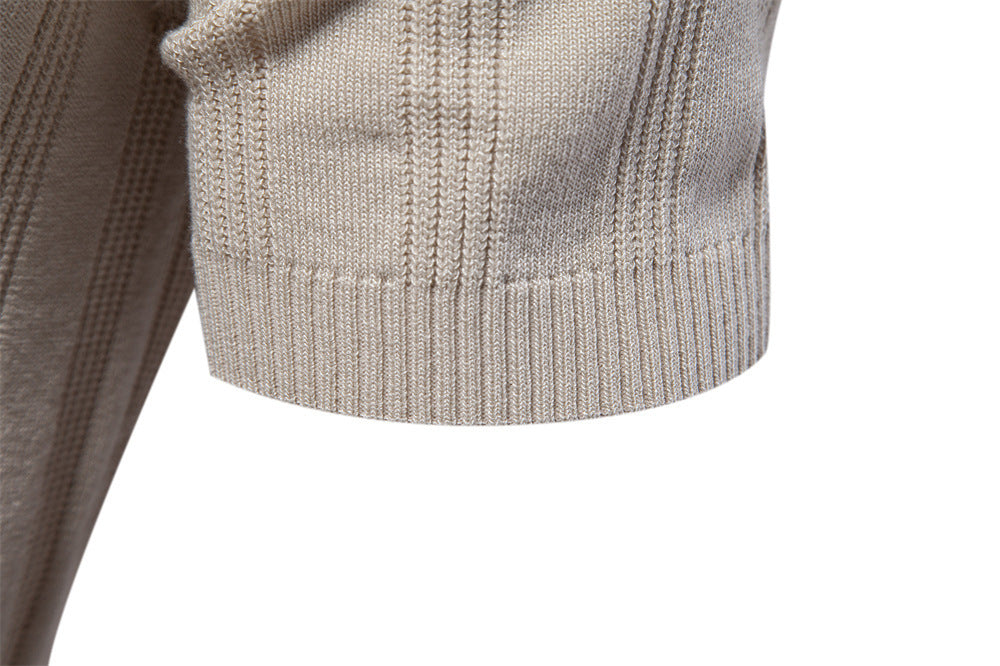 Polo en maille texturée à rayures pour homme-thumbmail-13