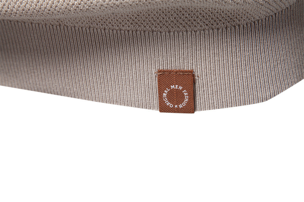 Camiseta de punto texturizado con cuello redondo para hombre-thumbmail-12
