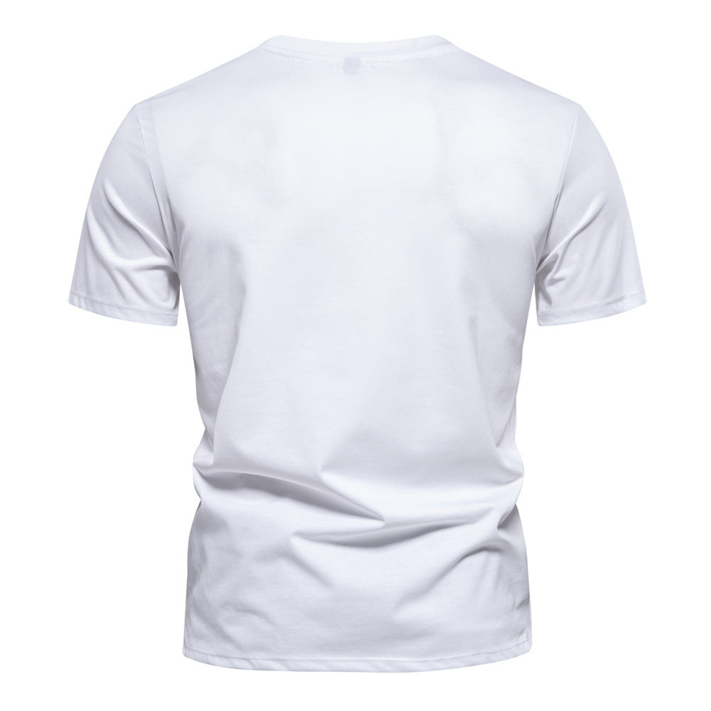 Camiseta de mezcla de algodón con gráfico texturizado para hombre-thumbmail-16