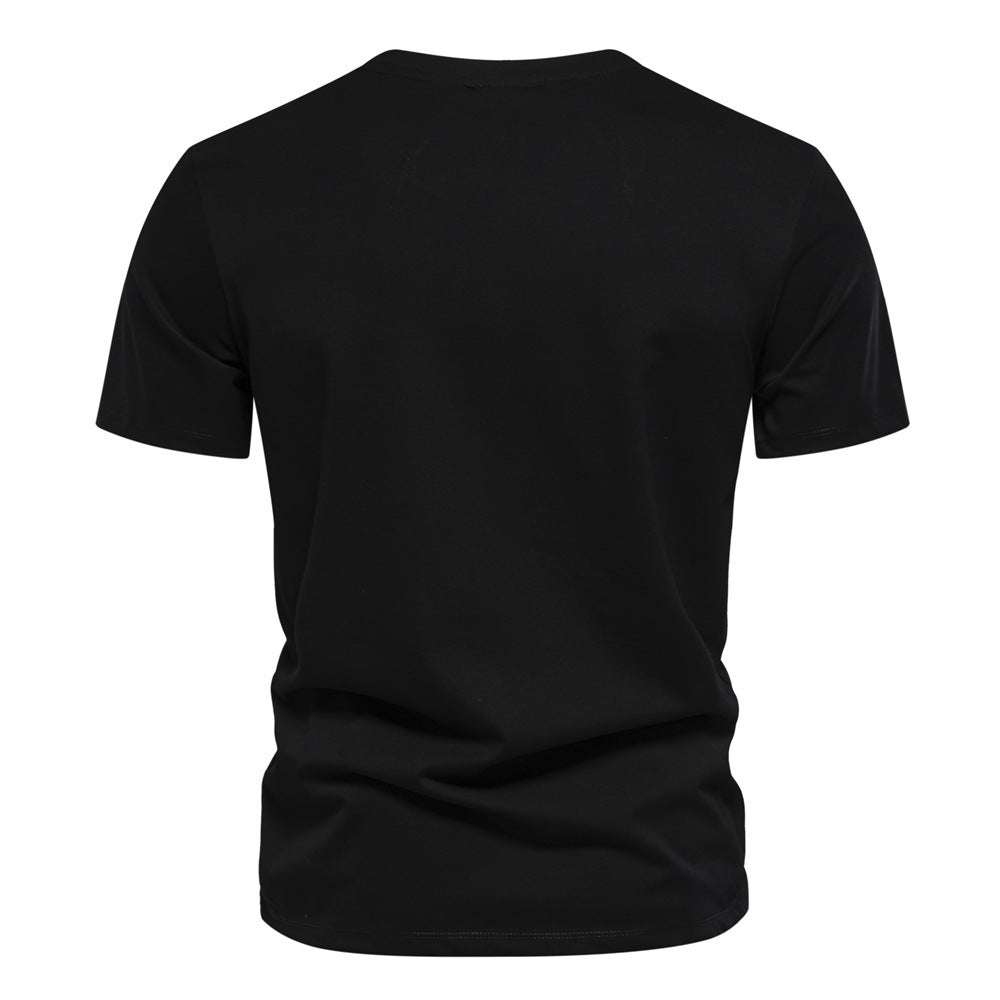 Camiseta de mezcla de algodón con gráfico texturizado para hombre-thumbmail-18