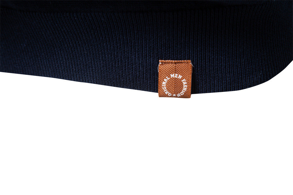 Camiseta de punto de algodón con cuello redondo para hombre-thumbmail-23